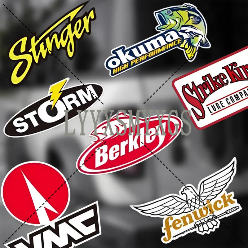 Fishing Equipment Box - Zelfklevende viskist-sticker voor buiten, visauto-sticker, auto-achterruit