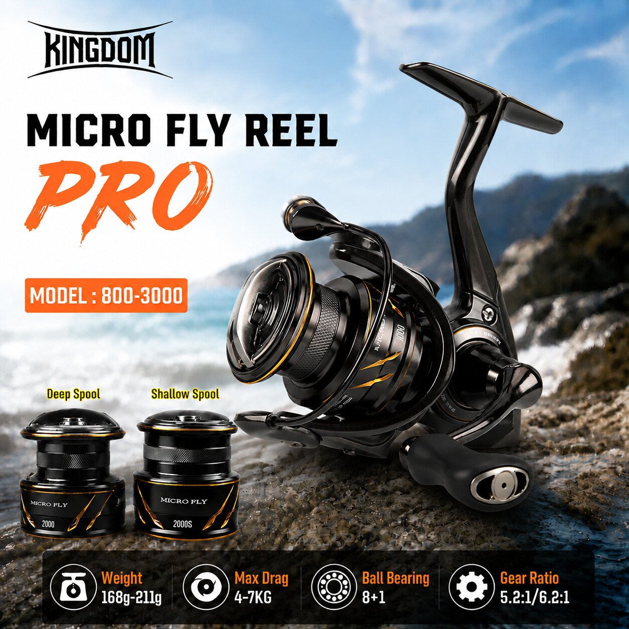 Fishing Equipment Daiwa - Kingdom Micro Fly Pro Vismolen Ultra